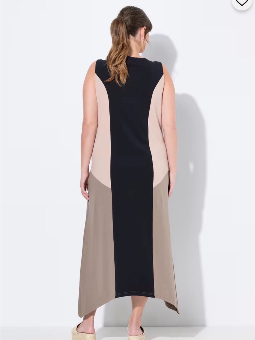 Ulla Popkin Eco Cotton Colorblock Stretch Knit Tank Dress Size 16/18 - Picture 3 of 8